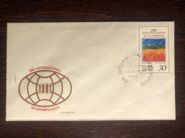 CUBA FDC COVER 1981 YEAR DISABLED PEOPLE HEALTH MEDICINE STAMP - Cartas & Documentos