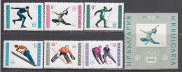 Bulgaria 1964 - Winter Olympic Games, Innsbruck, Mi-Nr. 1426/31+Block 12, MNH** - Ungebraucht