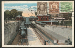 Summit N.J. 1934 - Lackawanna Rail Road Station With Steam Train - Altri & Non Classificati