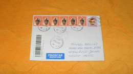 ENVELOPPE DE 2011../ CACHETS BUCURESTI ..RECOMMANDE POUR AJIJIC JALISCO MEXIQUE + TIMBRES X7 + CACHETS AU DOS A IDENTIFI - Covers & Documents