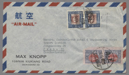 China: 1947, Airmail Cover From SHANGHAI To Praha, Czechoslovakia Bearing Sun Ya - Lettres & Documents