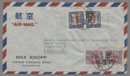 China: 1947, Airmail Cover From SHANGHAI To Praha, Czechoslovakia Bearing Sun Ya - Briefe U. Dokumente