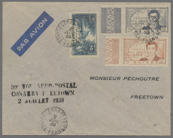 French Guinea: 1934, 2.6., Erstflugbrief Conakry-Freetown, Entsprech. Sonder-Cac - Sonstige & Ohne Zuordnung