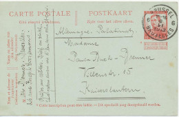 BELGIEN 1913 Albert I 10C Postkarte M K1 "BRUSSEL / BRUXELLES 6" Nach KAISERSLAUTERN, ABART: Weißer Punkt Nach "BELGIQUE - Non Classés