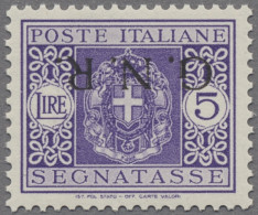 Italy: 1943, G.N.R. Overprint On Postage Due 5 L. Violet Brescia Issue With INVE - Other & Unclassified