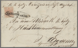 Österreich - Stempel: WAIDHOFEN A.d. IPS; 1850, Freimarke 3 Kreuzer Rot, Allseit - Franking Machines (EMA)