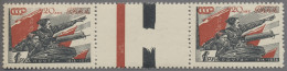 Sowjet Union: 1938, 1 Rubel Auf Dickem Kartonpapier Im Waagerechten Zwischensteg - Unused Stamps