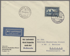 Zeppelin Mail - Germany: 1930, Schweizfahrt Der LZ 127, 2 Reichsmark, Alt-Köln A - Airmail & Zeppelin