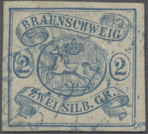 Braunschweig - Marken Und Briefe: 1852, Wappen, 1. Ausgabe, 2 Sgr. Lebhaftpreußi - Brunswick