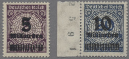 Deutsches Reich - Inflation: 1923, 2. OPD-Ausgabe, Rosettenmuster Mit Neuem Wert - Unused Stamps