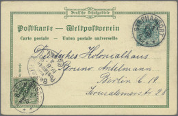 Deutsch-Neuguinea - Ganzsachen: 1898, 5 Pfg. Und 10 Pfg. Aufdruck, Zwei Privatga - Deutsch-Neuguinea