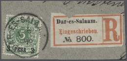 Deutsch-Ostafrika: 1893-1897, Krone/Adler Mit Einzeiligem Wertaufdruck, Partie A - German East Africa