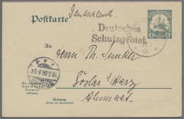 Deutsch-Ostafrika - Stempel: 1906, SEEPOST, Doppelkarte Kaiseryacht, 4 Heller, S - German East Africa