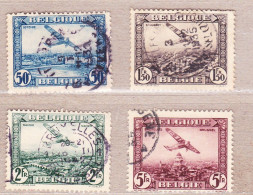 1930 PA1-PA4 Gestempeld (zonder Gom).Fokker F.VII.OBP 5,5 Euro. - Used