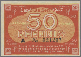 Deutschland - Alliierte Miltärbehörde + Ausgaben 1945-1948: BADEN, 1947, Banknot - Sonstige & Ohne Zuordnung