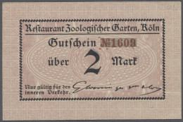 Deutschland - Notgeld - Rheinland: KÖLN; Notgeldschein über 2 Mark Ohne Ausgabed - [11] Local Banknote Issues