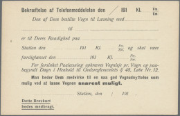 Denmark - Postal Stationery: 1910/1975 (ca.), Postal Cards Of National Railway, - Ganzsachen