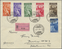 Vatican City: 1929/1936, Lot Of Five Entires Incl. 1935 Juridical Congress Attra - Colecciones