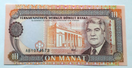 TURKMENISTAN - 10 MANAT - P 3 (1993) - UNC - BANKNOTES - PAPER MONEY - CARTAMONETA - - Turkménistan