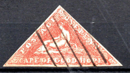 Timbre Cap De Bonne Espérance Papier Blanc - Yt N° 3 - Oblitéré - Année 1855 - Kaap De Goede Hoop (1853-1904)