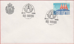 Repubblica Di San Marino - 1986 - 200 San Marino '77 + Annullo Stockholmia '86 - Lettres & Documents