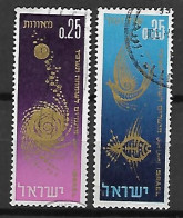 ISRAEL   -   1965.    Y&T N° 297 / 298 Oblitérés.   La Création Du Monde. - Oblitérés (sans Tabs)