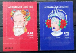 Luxembourg 2018, Christmas, MNH Unusual Stamps Set - Unused Stamps