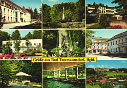 BAD TATZMANNSDORF, OBERWART, BURGENLAND, MULTIPLE VIEWS, POOL, FOUNTAIN, STATUE, AUSTRIA, POSTCARD - Oberwart