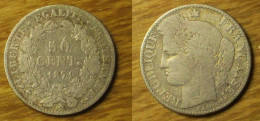 50 Centimes 1871 A - 1870-1871 Kabinett Trochu