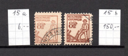 Mecklenburg-Vorpommern 1945 Freimarke 15 A/b (zwei Farben) Gebraucht, Ungepruft - Gebraucht