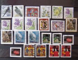 Ireland 2003 - 2012 Birds Christmas Flowers Squirrel Dolphin Crab Anemone - Used Stamps