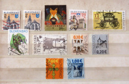 Slovakia 1993 - 2010 Churches Arms Transport Fox Bat Cross - Used Stamps