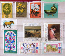 Bulgaria 1978 - 1982 Children International Year Horse Flowers Paintings - Used Stamps