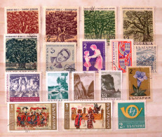 Bulgaria 1964 - 1969 Landscape Trees Space Flower Paintings Youth - Used Stamps