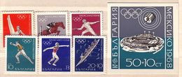 1968  OLYMPIC GAMES - MEXICO  6 V+ S/S - MNH  BULGARIA  / Bulgarie - Ungebraucht