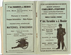 THEME POMPIERS- CATALOGUE VVE ANT. VARAMBIER & J. MEUNIER- 1913- POMPES ET MATERIEL- EQUIPEMENT- HABILLEMENT- 52 PAGES - Textilos & Vestidos