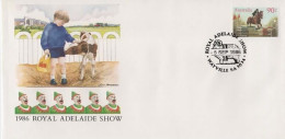 Australia PM 1322 1986 Royal Adelaide Show,FDI  Souvenir Cover - Brieven En Documenten