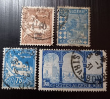 Algérie 1927 Timbres De1926 Avec Surcharge, Mosquée Des Pêcheurs ,1927Mosquée Sidi Abderahmane & Mosquée De La Pêcherie - Used Stamps