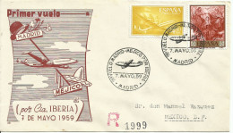 ESPAÑA,  CARTA  AEREA   CONMEMORATIVA  AÑO  1959 - Covers & Documents