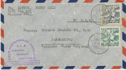 CURACAO 23.8.1938, Merkur 10 C U. 15 C Als MiF A. Sehr Selt. Kab.-Erstflug Mit KLM "CURACAO - TRINIDAD - SURINAM" Von "W - Curacao, Netherlands Antilles, Aruba