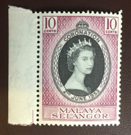 Malaya Selangor 1953 Coronation MNH - Selangor