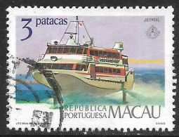 Macau Macao – 1986 Passenger Boats 3 Patacas Used Stamp - Usados