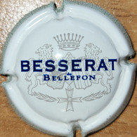 Capsule Champagne BESSERAT De BELLEFON  Série Besserat En Grand, Sans Champagne, Crème & Bleu, Contour Vert, Nr 16a - Besserat De Bellefon