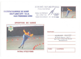 IP 2001 - 0229a U. S. A. SALT LAKE CITY 2002 - SHORT TRACK MEN - Winter Olympic Games - Stationery - Used - 2001 - Hiver 2002: Salt Lake City