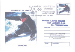 IP 2001 - 0231b U. S. A. SALT LAKE CITY 2002 - SNOWBOARD - Winter Olympic Games - Stationery - Used - 2001 - Hiver 2002: Salt Lake City