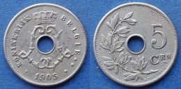 BELGIUM - 5 Centimes 1905 Dutch KM# 55 Leopold II (1865-1909) - Edelweiss Coins - 5 Cent