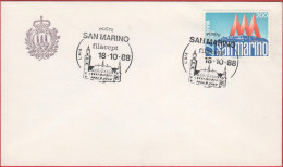 Repubblica Di San Marino - 1988 - 200 San Marino '77 + Annullo L'Aia Filacept '88 - Brieven En Documenten