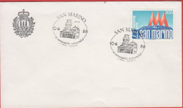 Repubblica Di San Marino - 1988 - 200 San Marino '77 + Annullo IX Centenario Università Di Bologna - Lettres & Documents