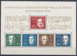 Allemagne RFA 1959 NMH ** Consécration De La Salle Beethoven à Bonn (1B) - 1959-1980