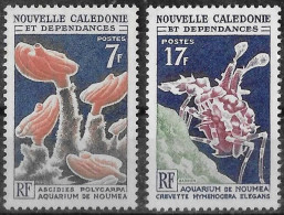 NOUVELLE-CALEDONIE - AQUARIUM DE NOUMEA - N° 322 ET 324 - NEUF** MNH - Unused Stamps